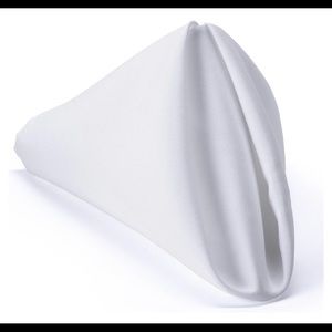 100 white napkins cloth polyester 17”X17”